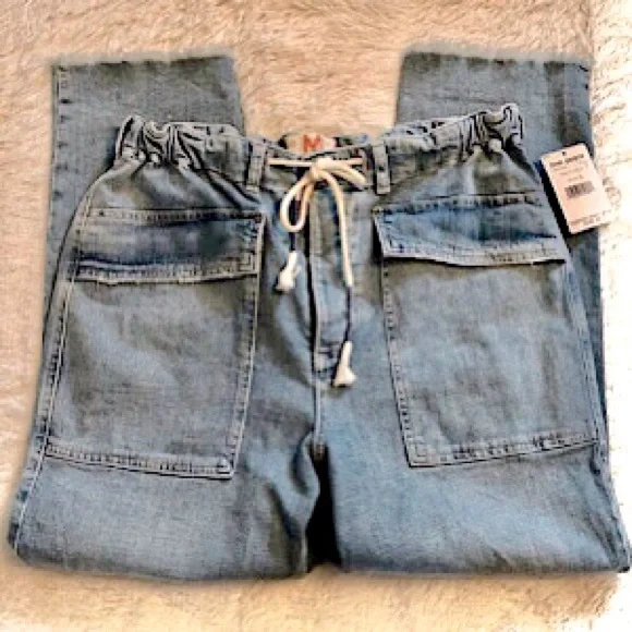 “NEW” Free People Distressed City Slouch Tapered Jean - Picture 6 of 8